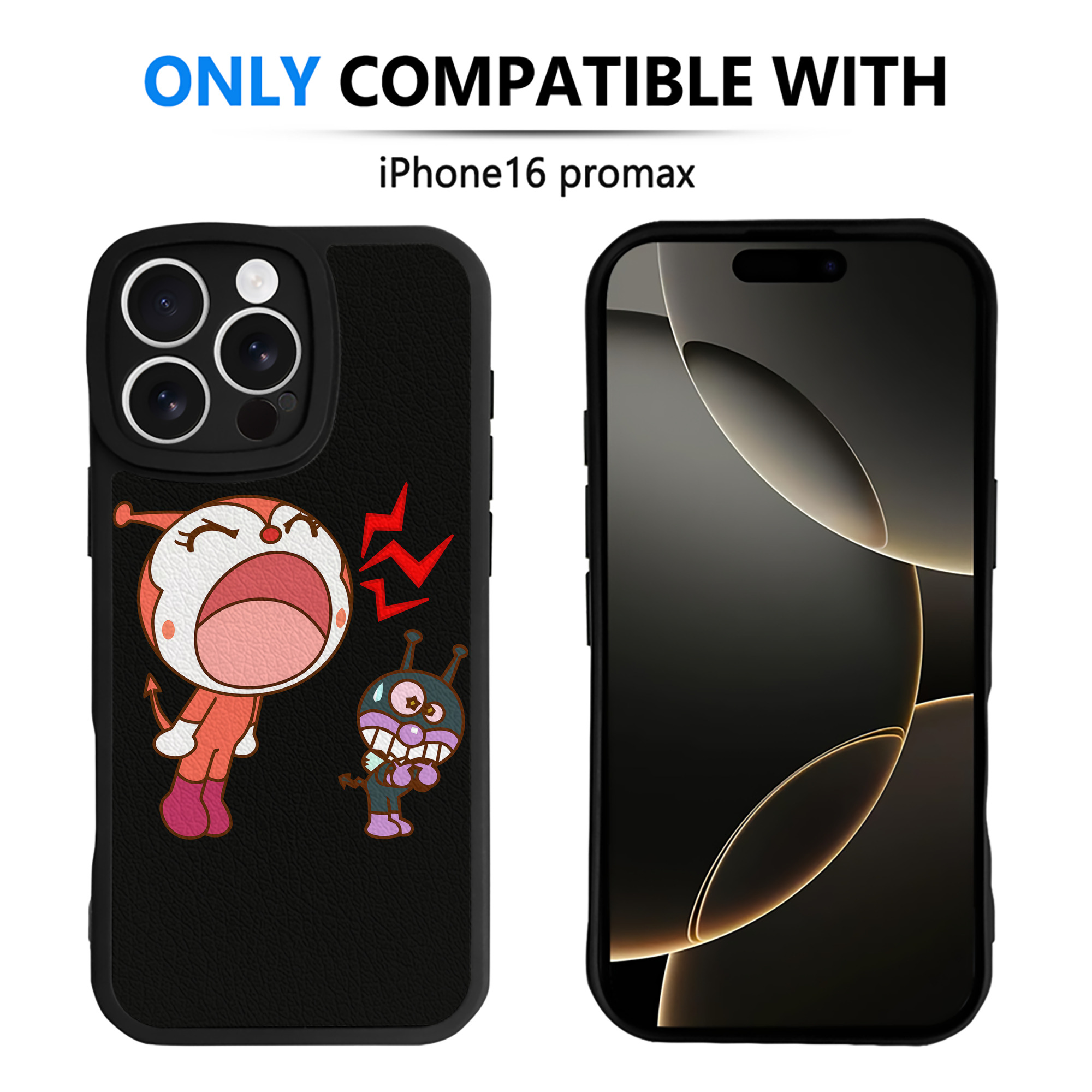 （画像用） アンパンマン Anpanman 【iPhone 16シリーズ対応】シリコンスマホケース（レザー調） 材質：シリコン